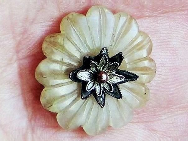 Flower 19 Flower set in silver - (2475)